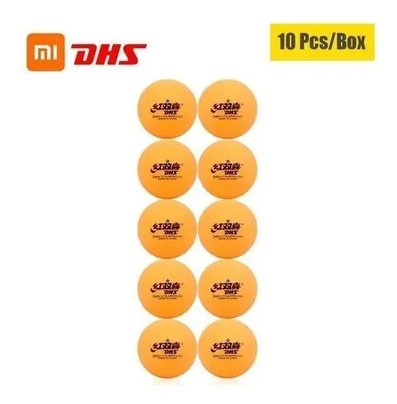 Bola Tênis De Mesa Plástico Dhs D40+ 1 Estrelas 10 Unid