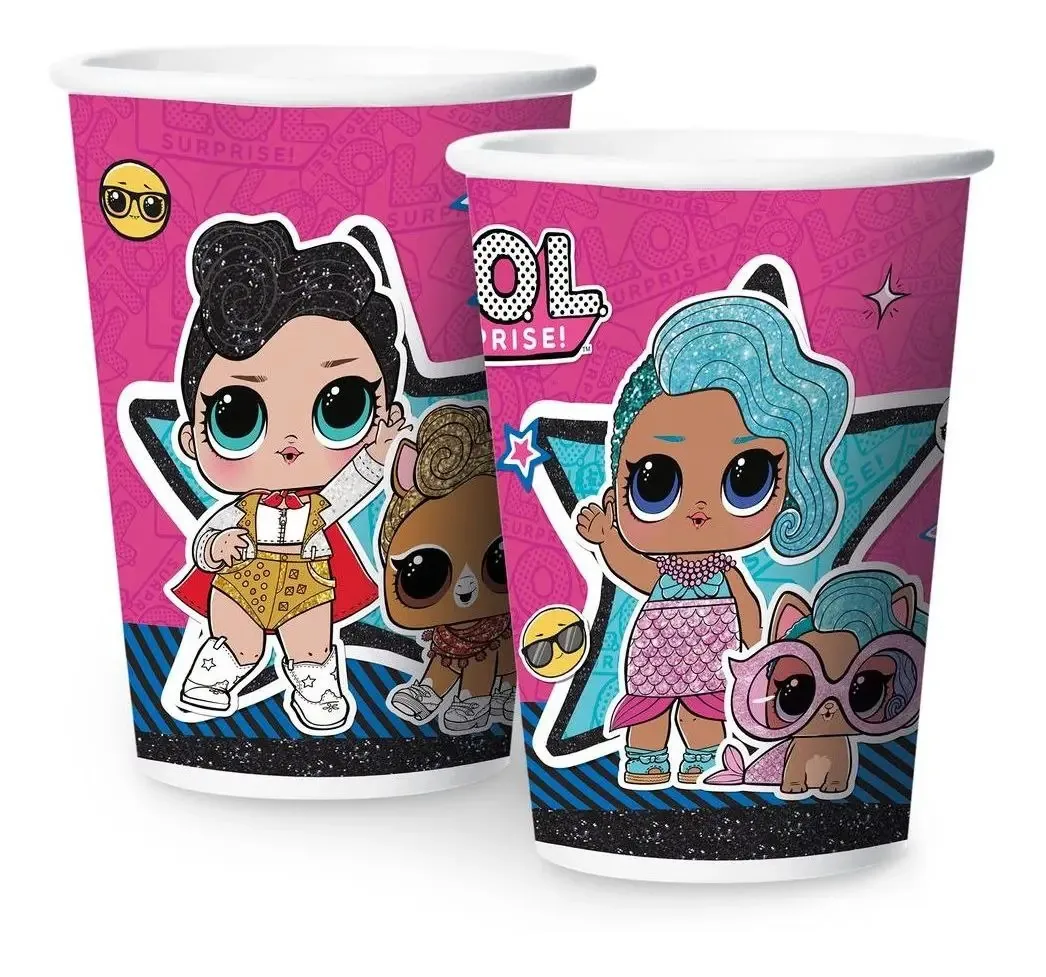 Copo Papel Boneca Lol Surprise 180ml C/8 Regina