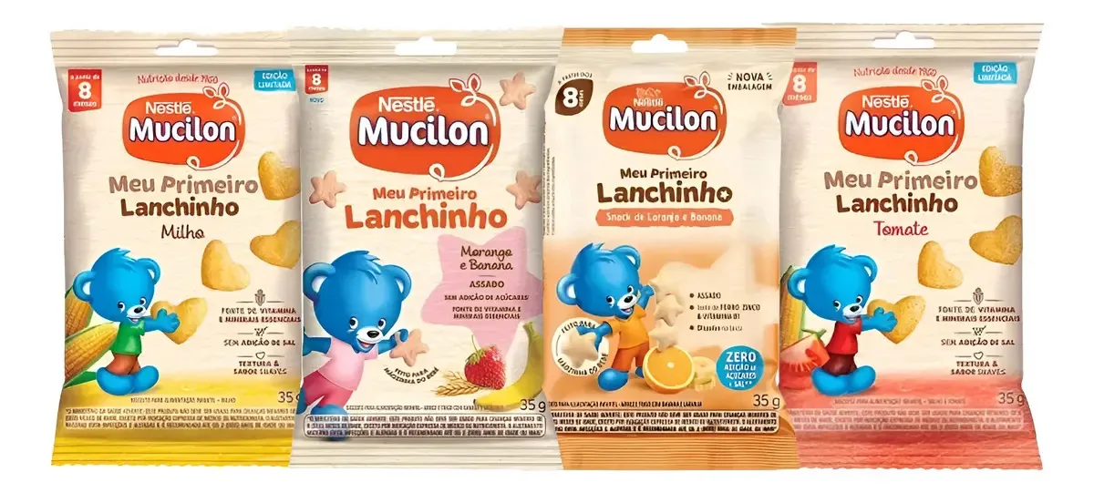 Kit 5 Biscoitos Meu Primeiro Lanchinho Mucilon 35g