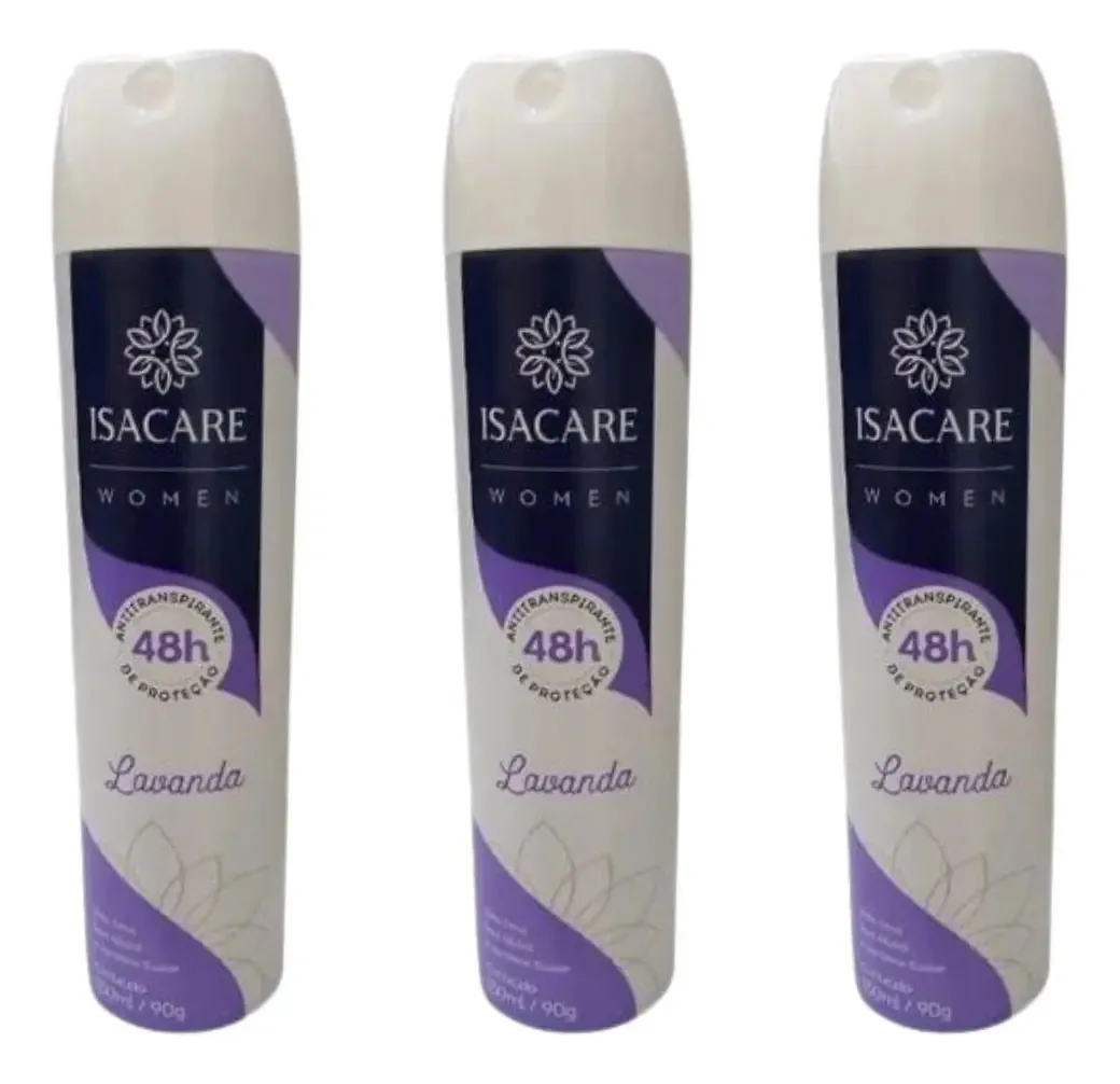 Antitranspirante em spray Isacare Aerosol Lavanda