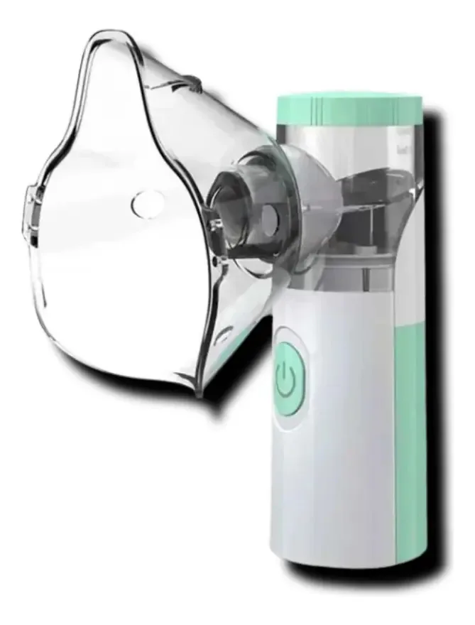 Nebulizador Compressor Portátil Silencioso Mesh Verde Claro