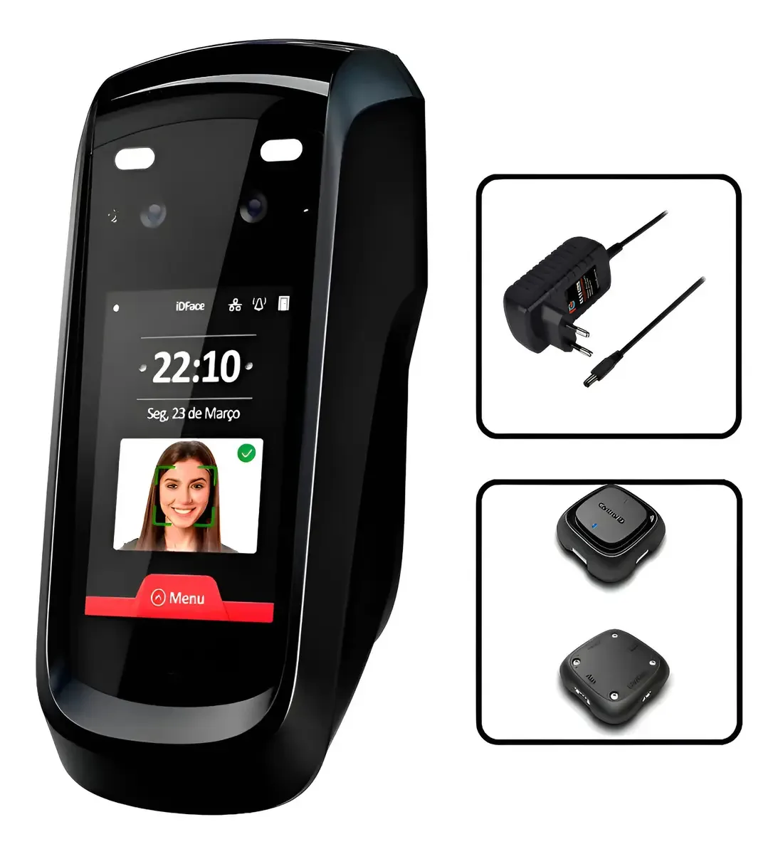 Controle Acesso Facial Control Id Idface Pro 10 Mil C/ Fonte 3a