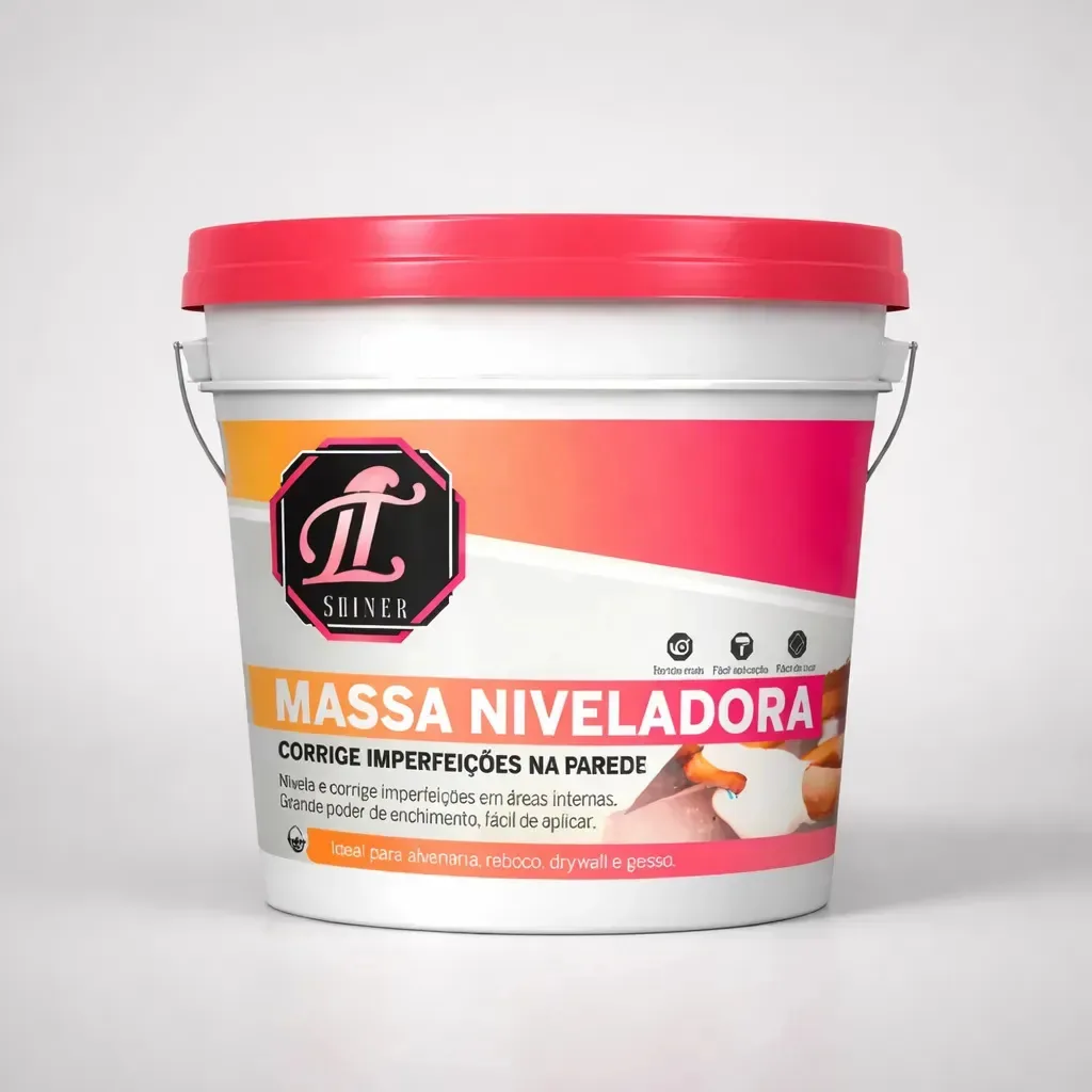 Massa Nivela Pronta Para Reboco Lt Shiner 5kg Branco