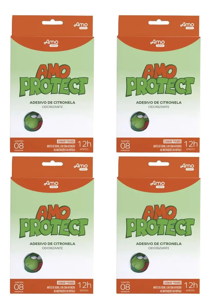 4 Adesivo Repelente Sapinho Amo Protect - 8 Uni - Babydeas