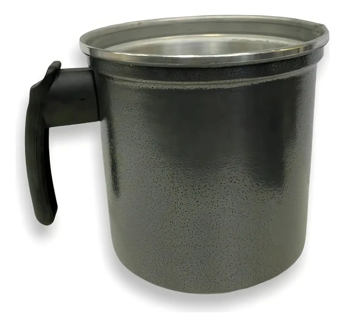 Leiteira Fervedor Caneco Preto Craqueado 14cm (1.5 Litro)