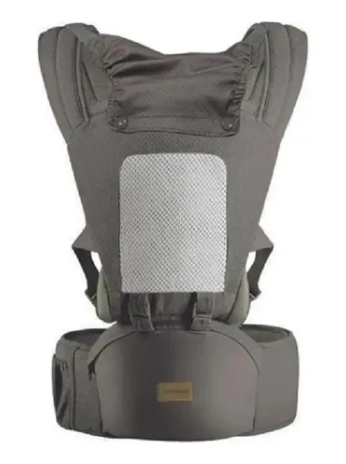 Canguru Ergonômico 5way Maxi Baby Hipseat 15kg Cinza