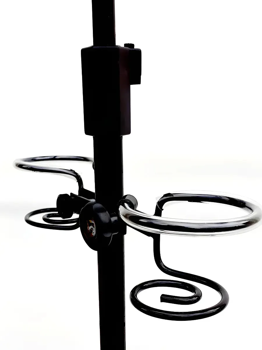 Suporte Duplo Jc Suportes para Líquidos em Pedestal Preto Ajustável