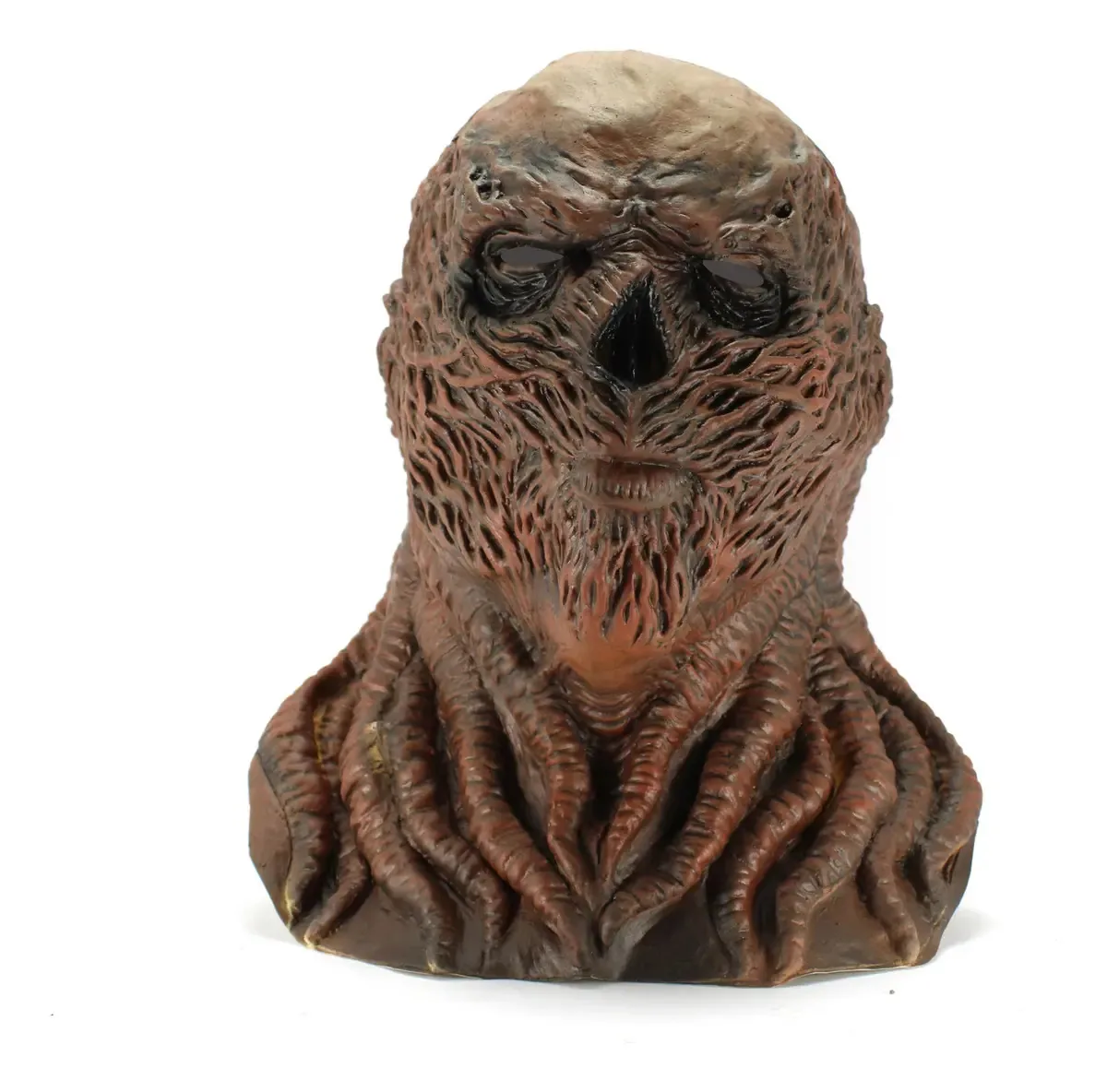 Máscara Zumbi Látex Fantasia Halloween Cosplay Terror Marrom Zumbi