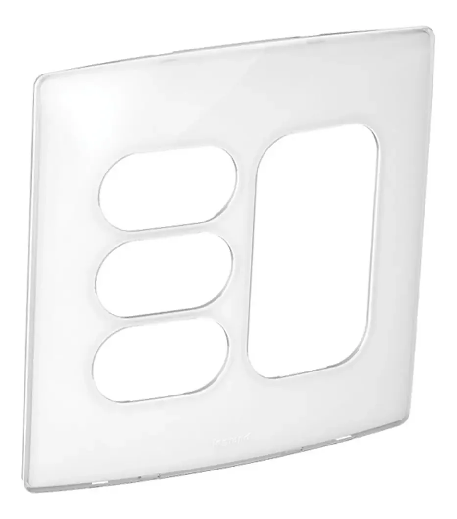 Placa Interruptor e Tomadas 6 Módulos Pial Nereya Branco 4x4