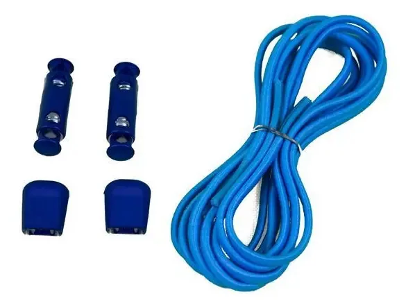 Cadarço Elástico Amarra Fácil Azul Claro