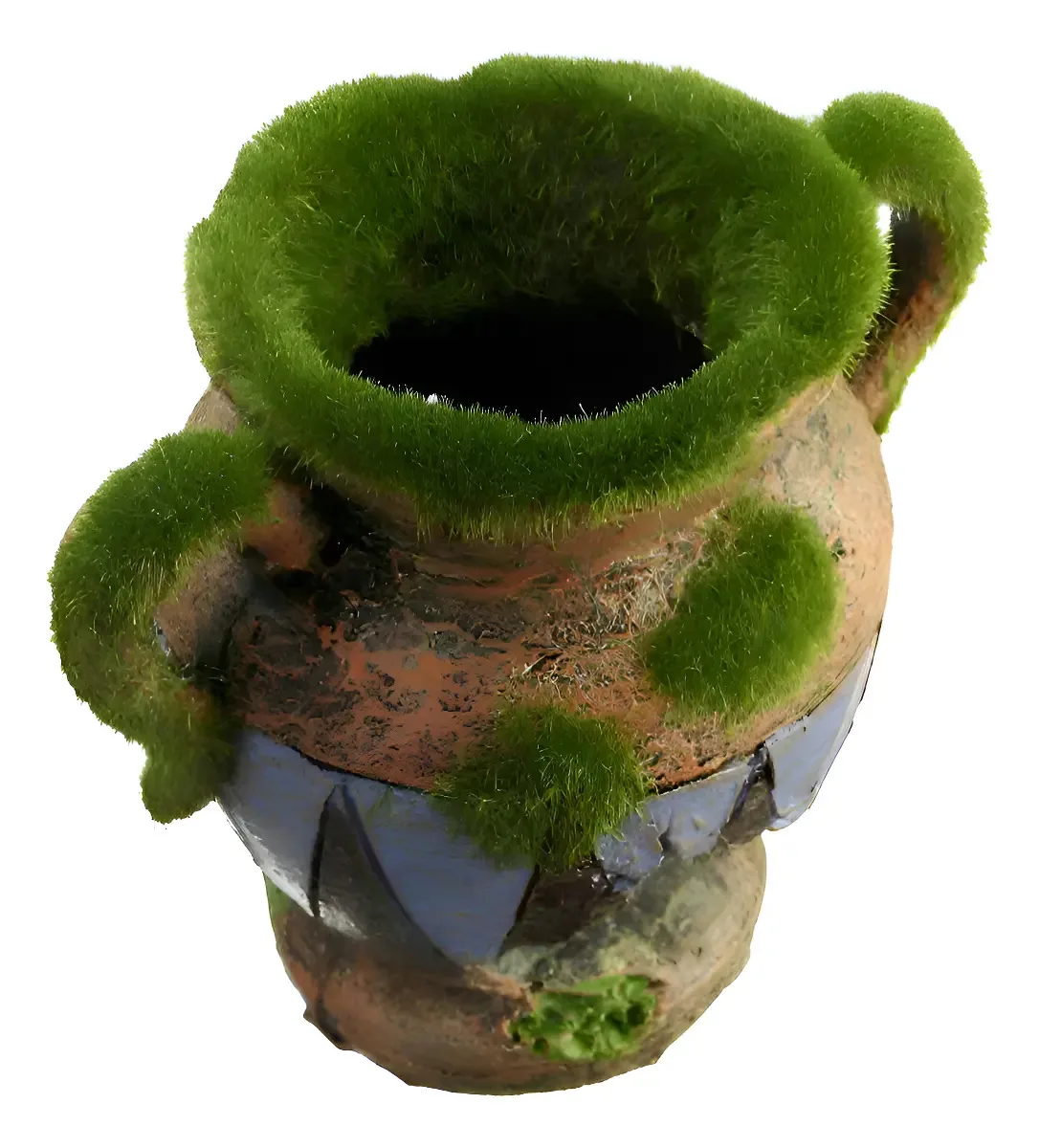 Vaso Decorativo BMC Verde Resina Para Aquário 8.5x10.5cm
