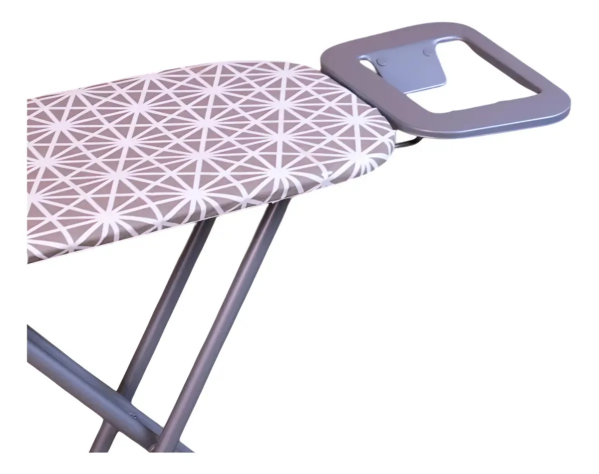Tábua Mesa De Passar Roupa Tecido Dobrável Resistente Cor Cinza Geométrico