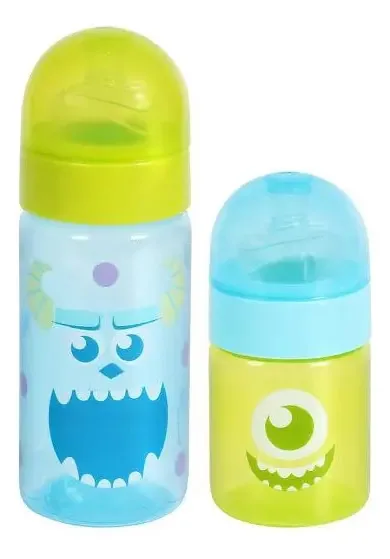Kit Mamadeiras Babygo Monstros S/a 125ml E 250ml Original Cor Verde