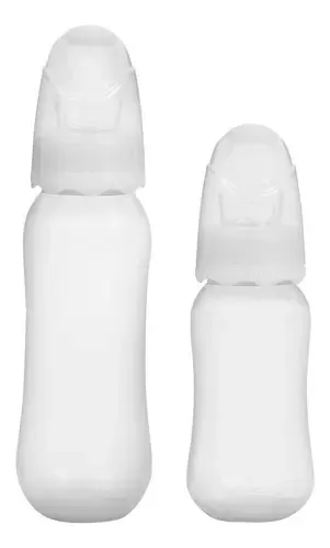 Kit De 2 Mamadeiras Colors Branco 150ml/240ml Liso