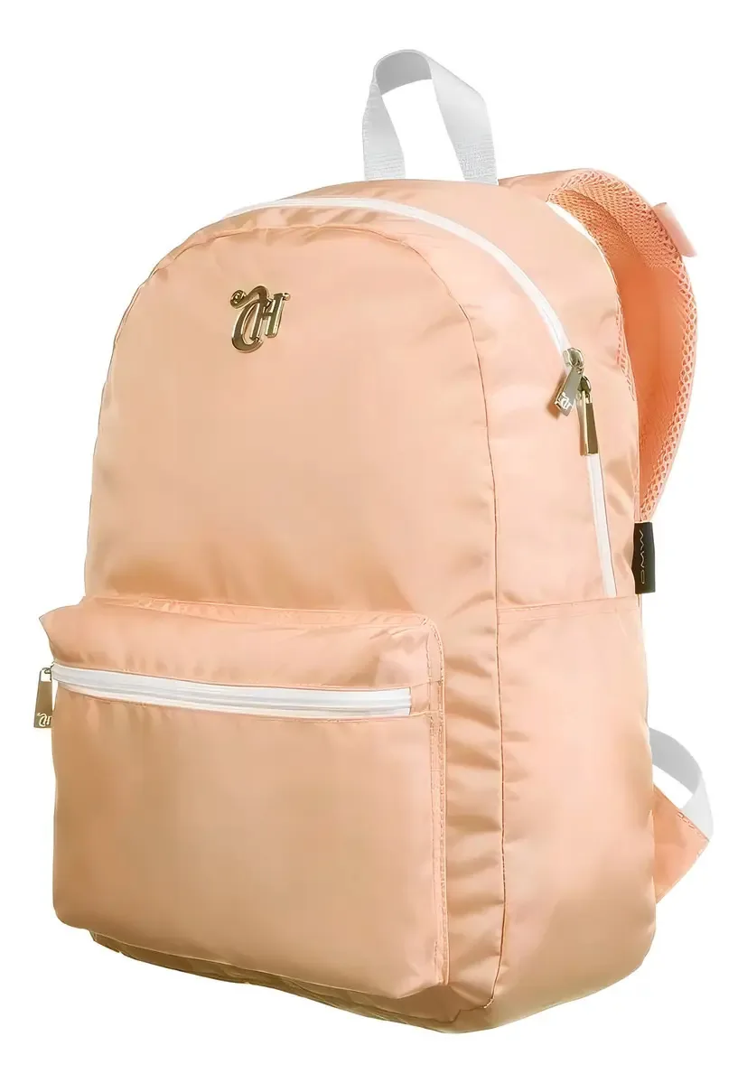 Mini Mochila De Costas Escolar Pêssego Peach