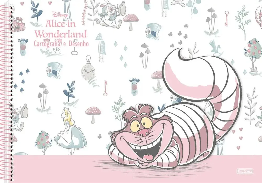 Caderno Cartografia E Desenho Espiral Capa Dura 60 Fls Alice