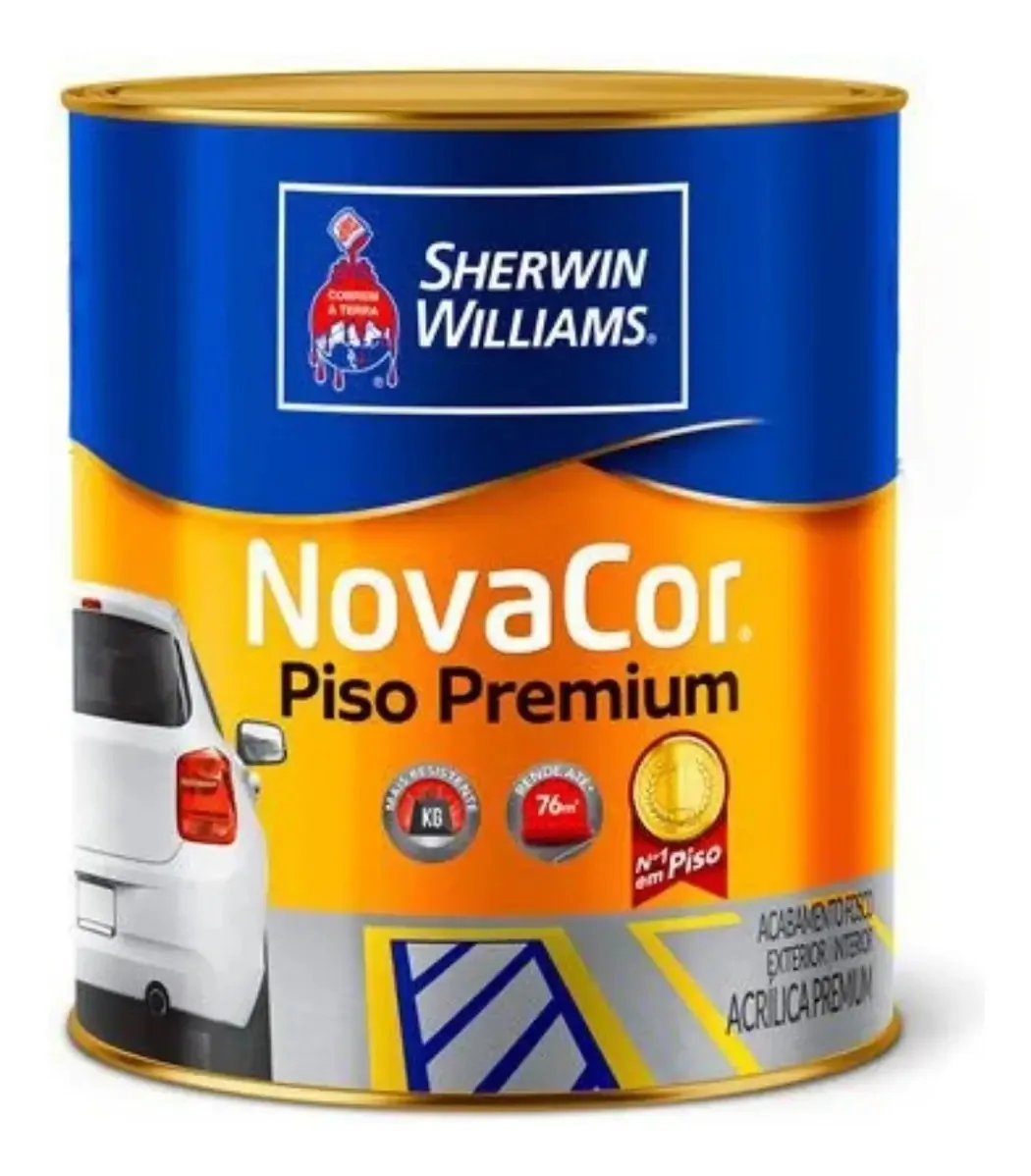 Tinta Pisos E Muros Novacor Sherwin Williams 900ml Cores Cor Acabamento Fosco Cor Branco