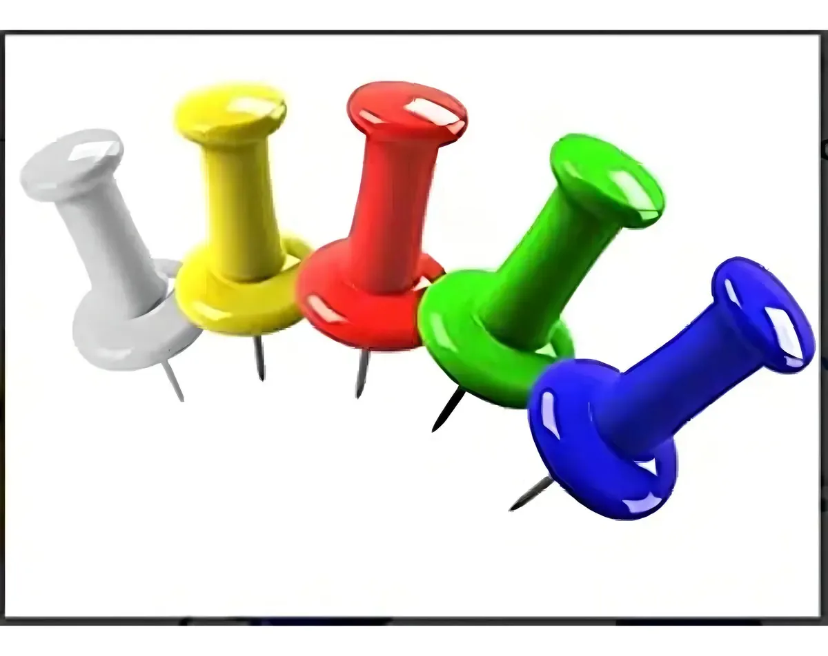 Tachinha Para Quadro De Feltro Cortiça Com 60 Peças Cor Colorida