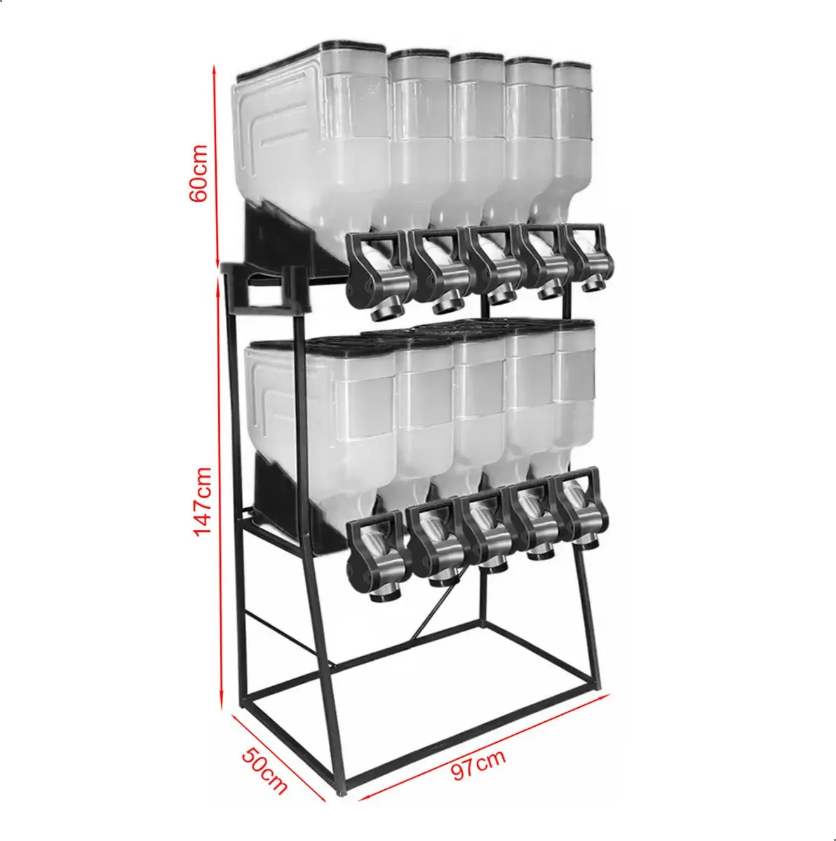 Mec Pet Duplo 45 Dispenser Porta Cereais Cor Preto
