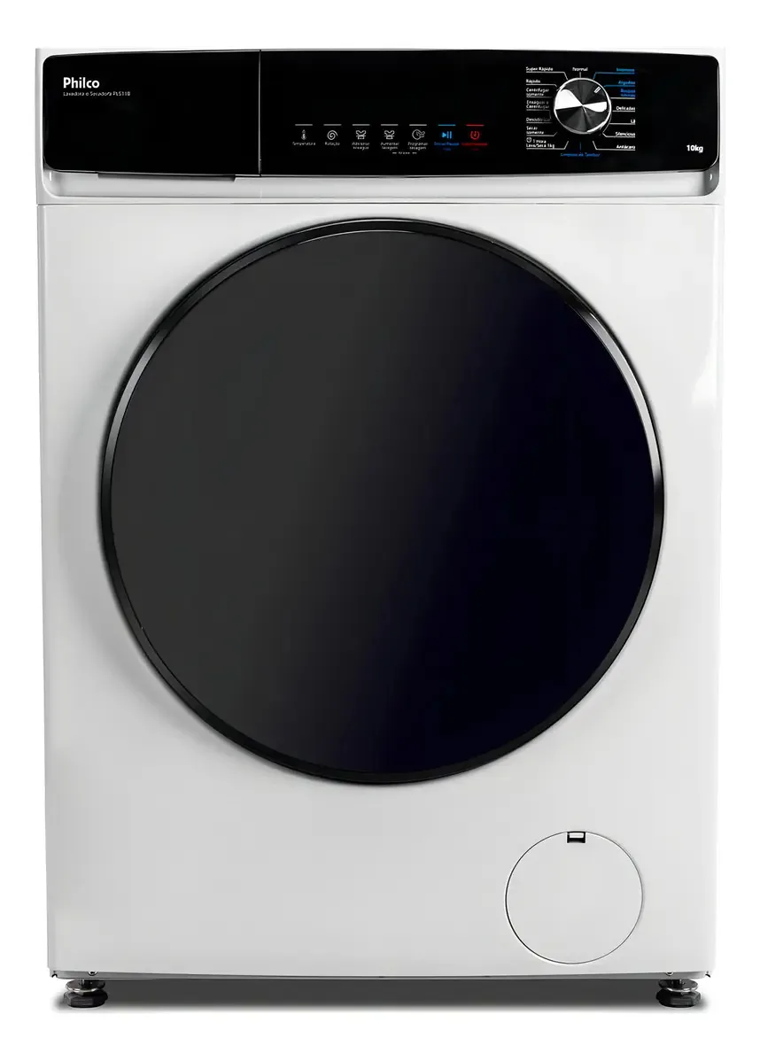 LAVA E SECA PHILCO PLS11B INVERTPLUS 16 PROGRAMAS LAVAGEM 10KG BRANCA