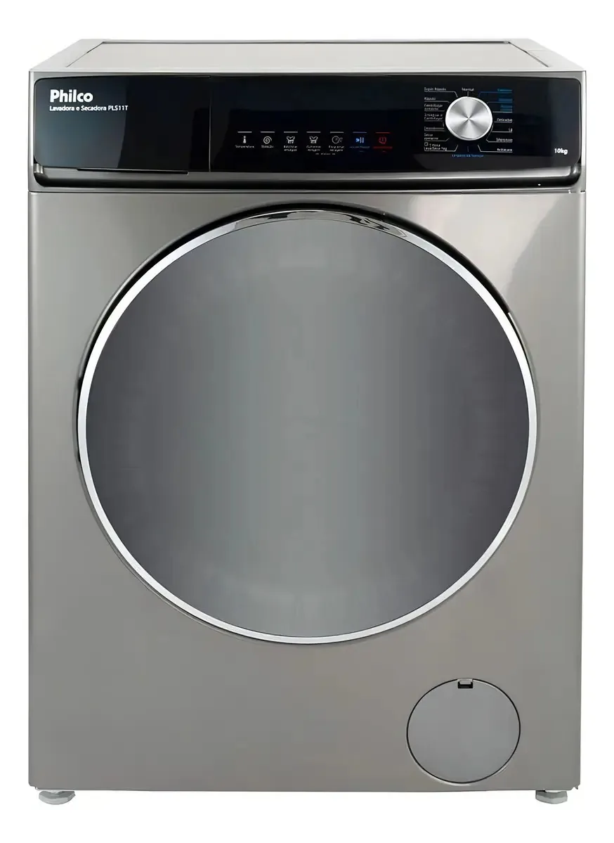 Lava e Seca Philco 16 Programas Eco Inverter 10 kg Inox PLS11T - Inox