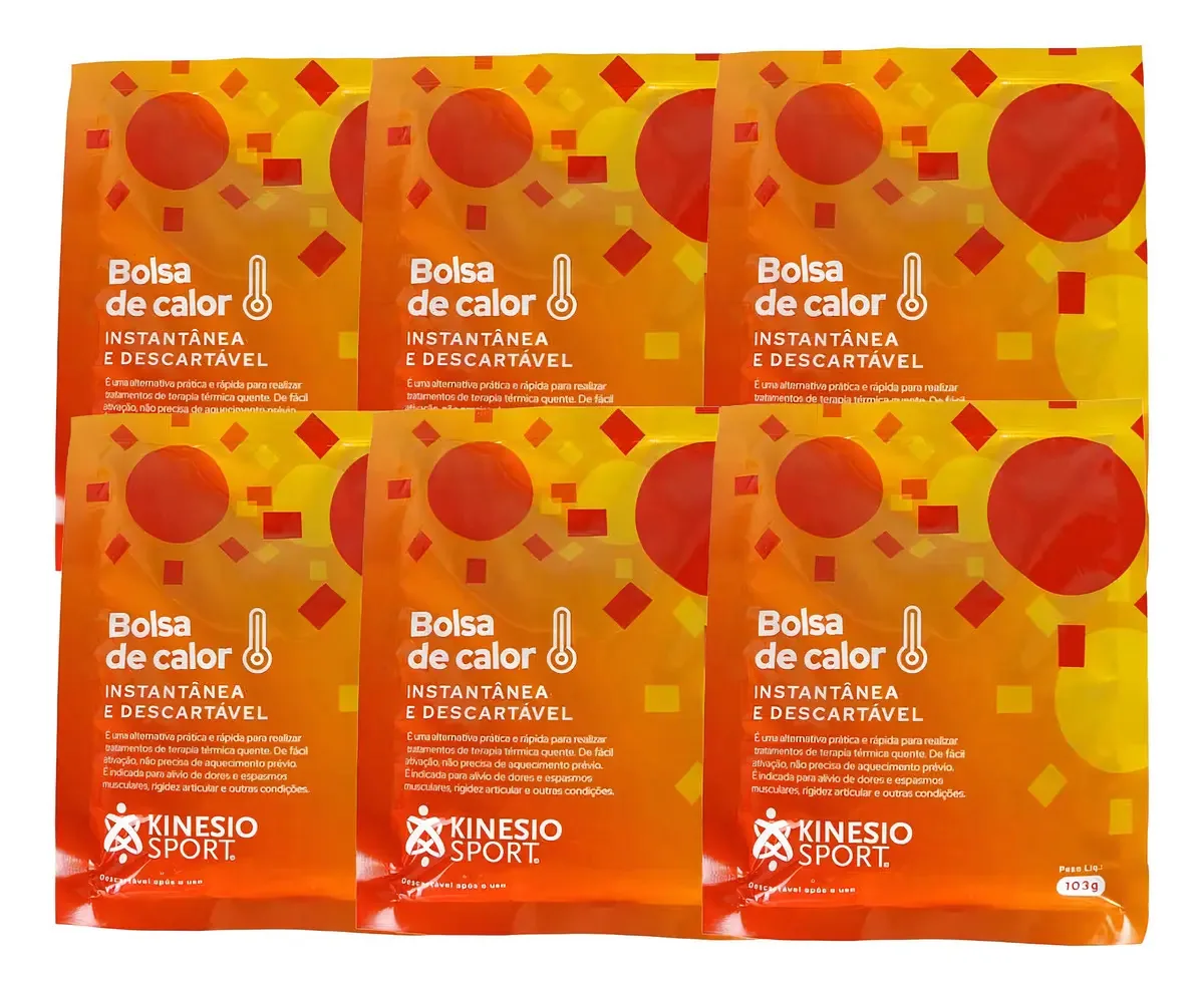 Kit 6 Bolsas De Calor Instantâneas E Descartáveis - Kinesio