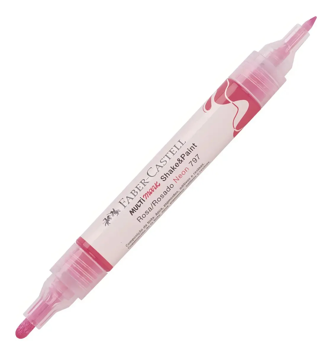 Caneta Pincel Marcador Multimark Rosa Neon Mm Sprsn797 Faber