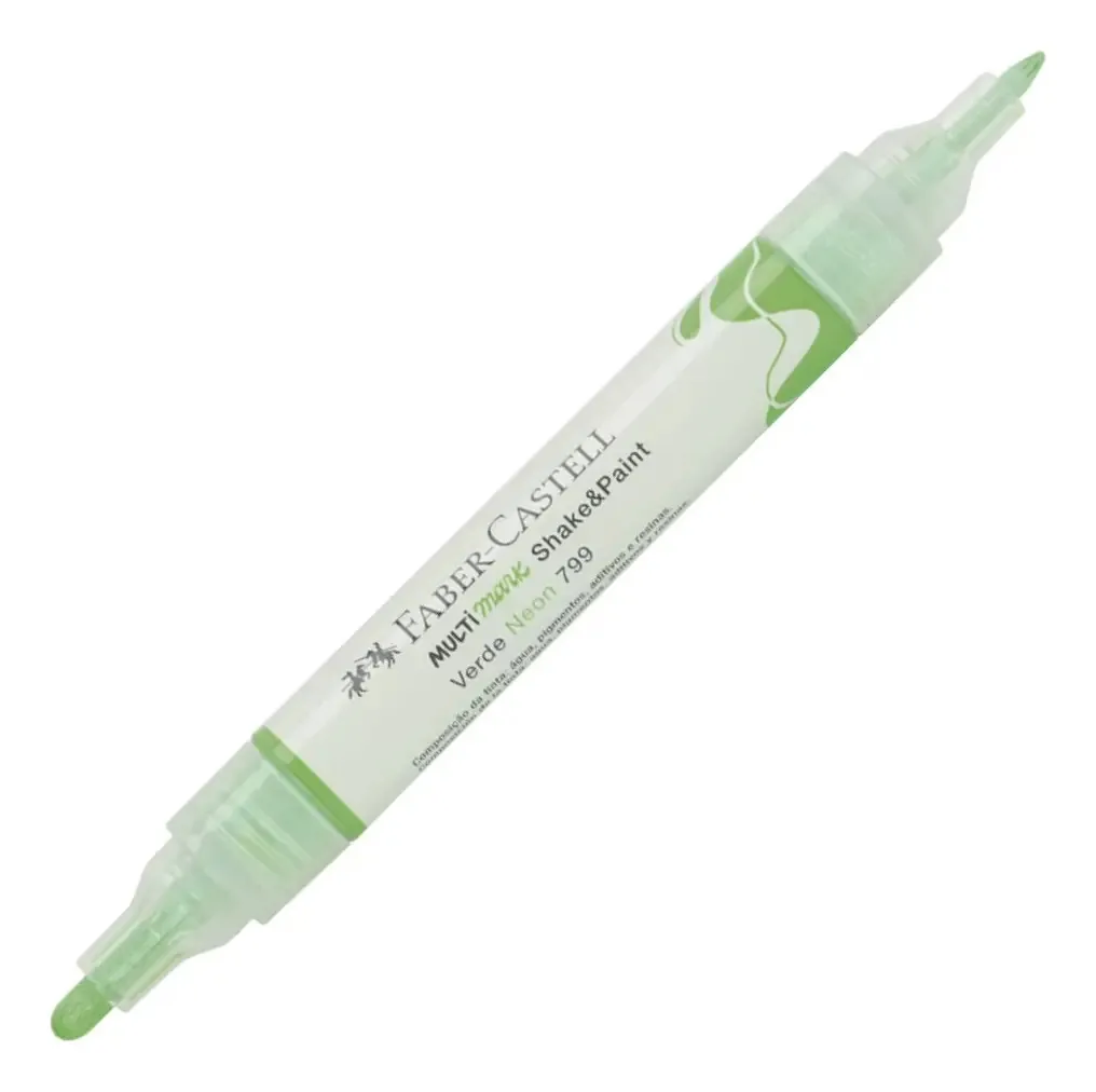 Caneta Pincel Marcador Multimark Verde Neon Mm Spvdn799 Faber