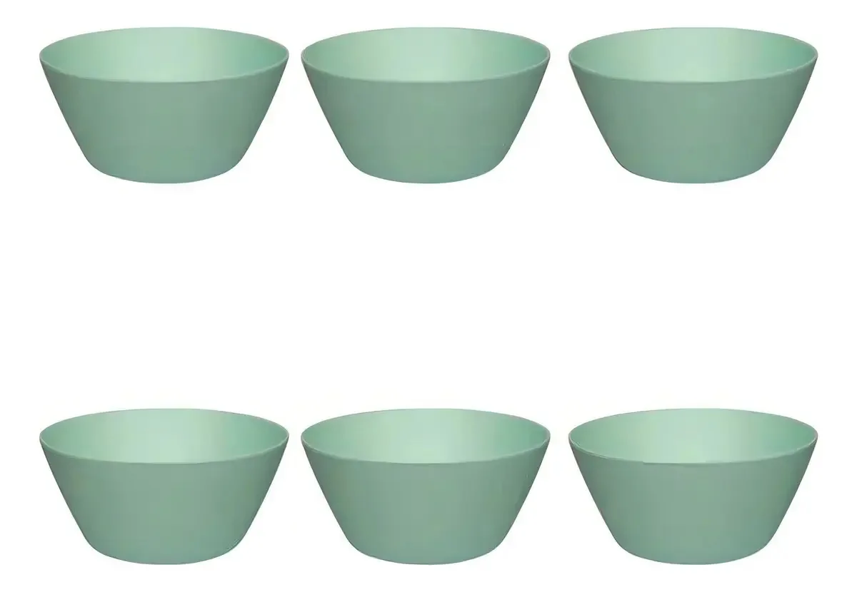 Conjunto De 06 Tigelas Pequenas Summer 725 Ml Verde Oxford