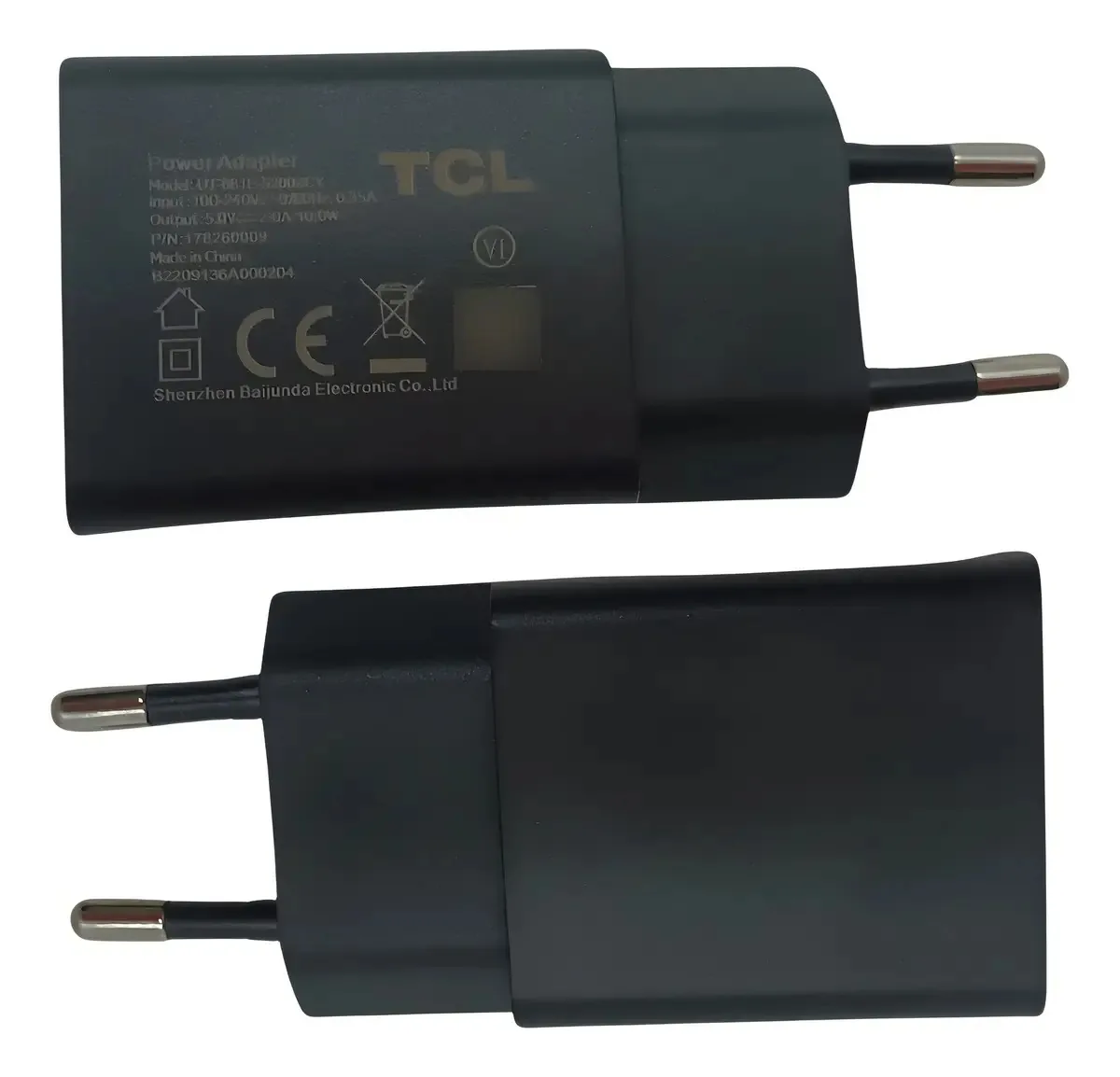 Carregador Tcl Ut-681e-5200zcy Usb De Parede Carregamento Rápida Preto