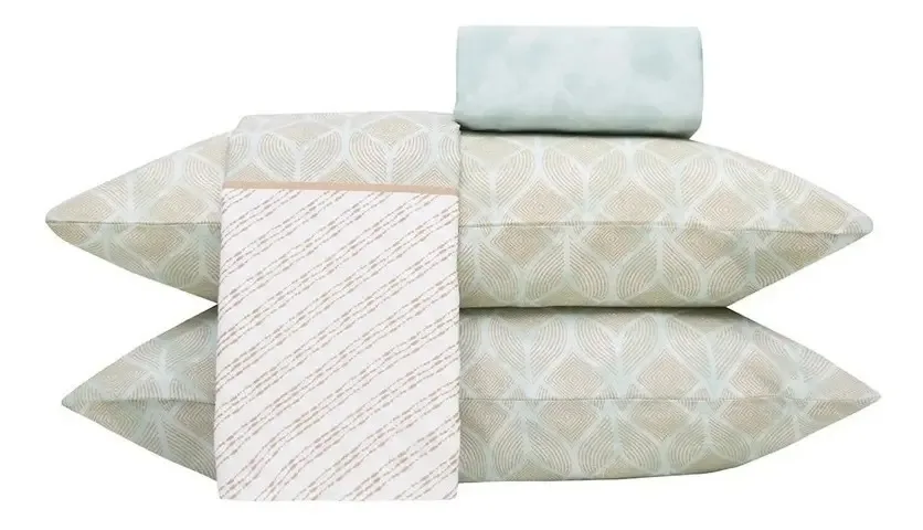 Jogo Roupa De Cama Box Casal Lençol Premium 4 Peças Cor Arizona