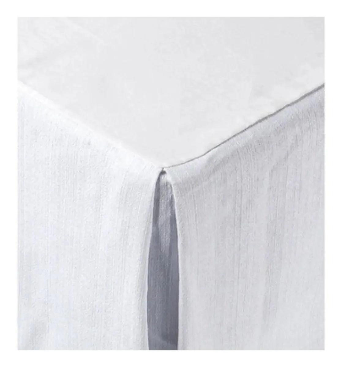 Saia Box Para Cama Queen Naturalle Tecido Granitê Cor Branco
