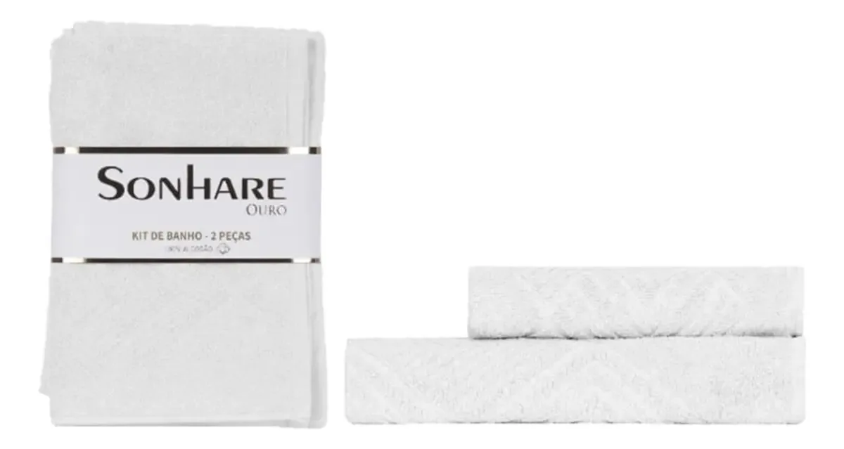 Kit Toalhas Banho e Rosto Max Branco Algodão Sultan