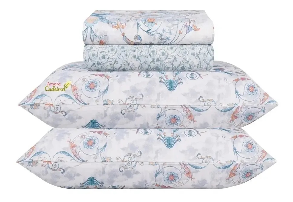 Jogo Roupa De Cama Box Casal Lençol Premium 4 Peças Cor Aurea