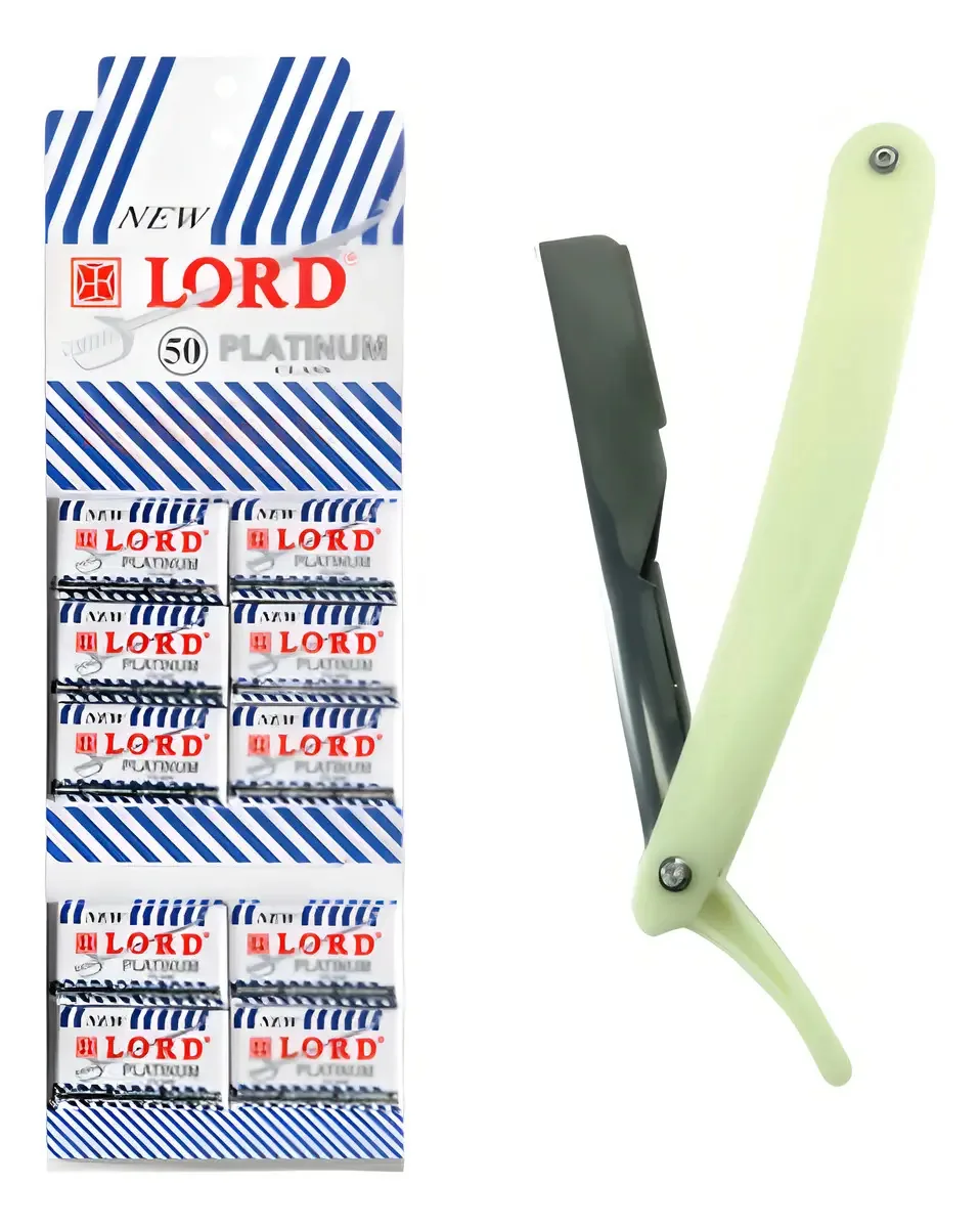 Lamina Barbear Lord Platinum 50pç + 1 Navalha /navalhete Wxz