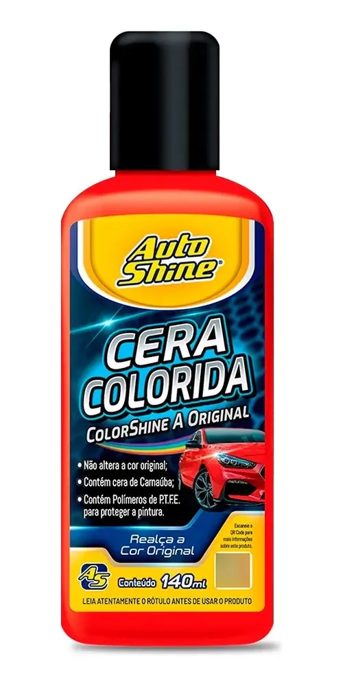 Cera Automotiva Colorida Vermelho Colorshine 140ml Autoshine