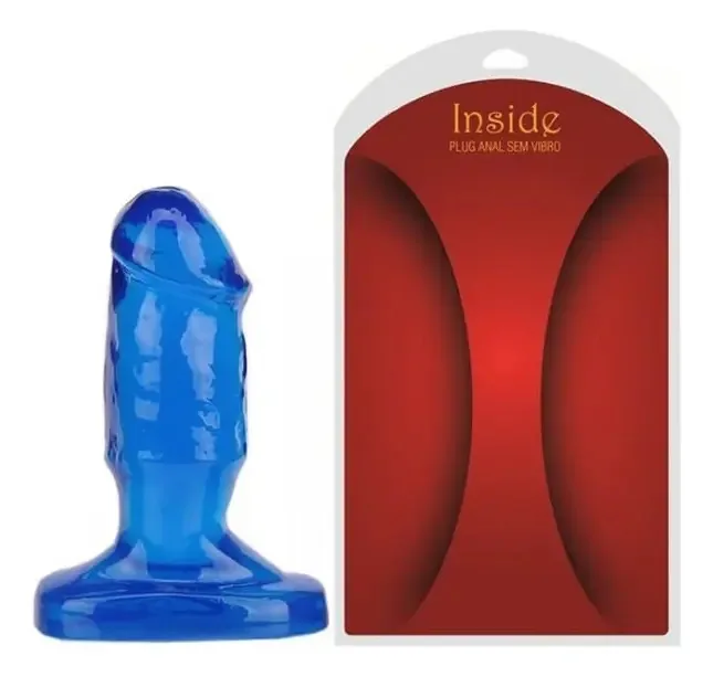 Plug Dilatador Anal Feito Em Material Macio Azul