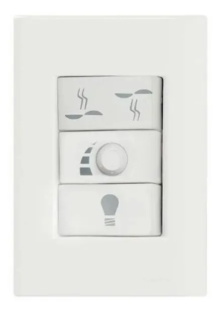 Conjunto 4x2 Variador Ventilador 220 V Tramontina Giz Bra
