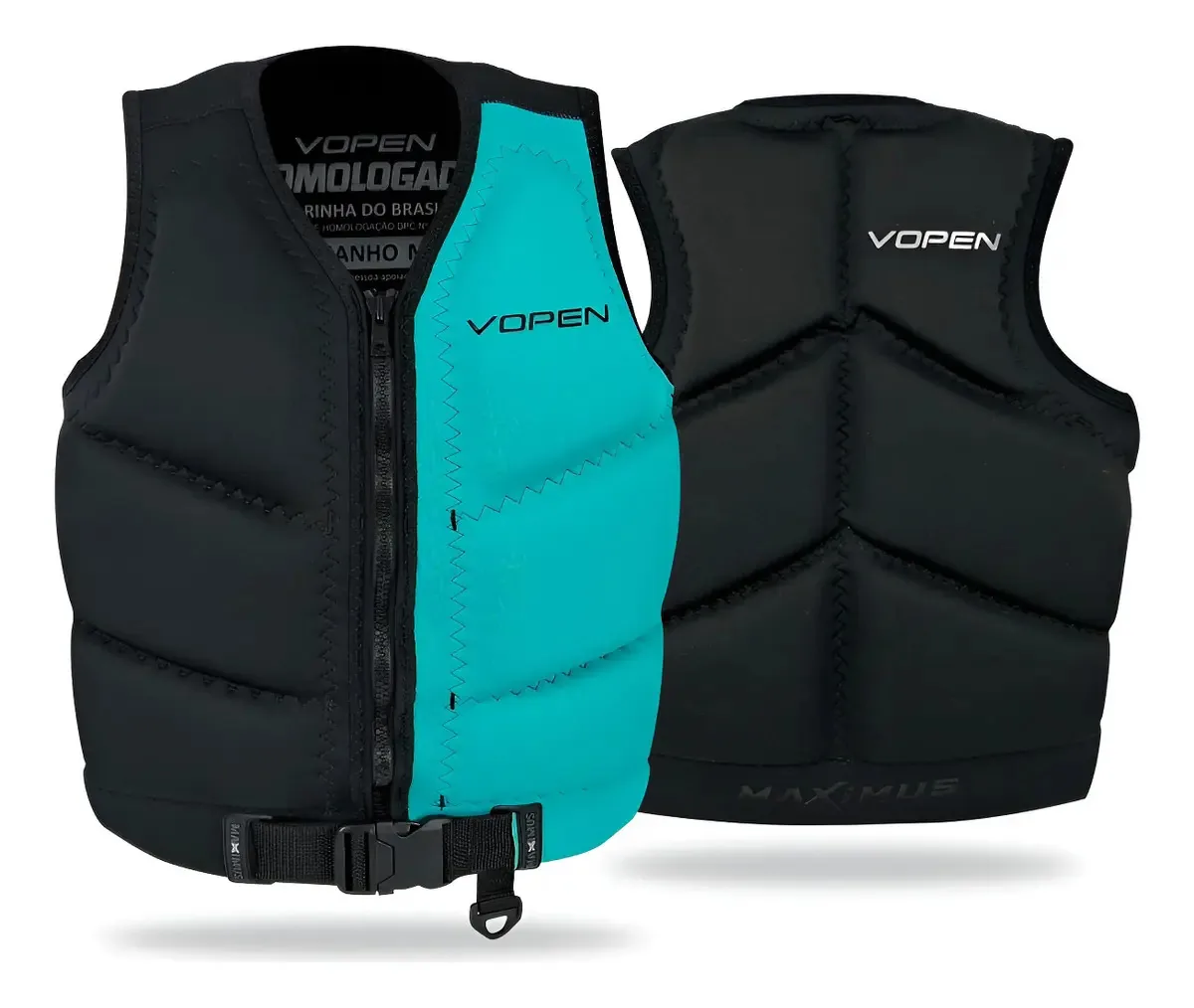 Colete Salva Vidas Homologado Jet Ski Neoprene Vopen Cor Acqua Tamanho G2