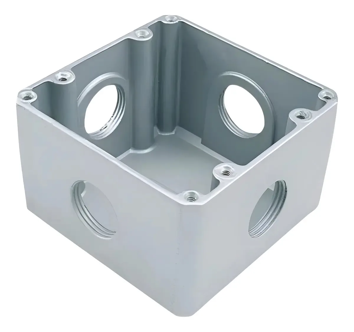 Caixa de Piso 4x4 Alumínio 1" Rosca Alta Instalações Elétricas Stamplac