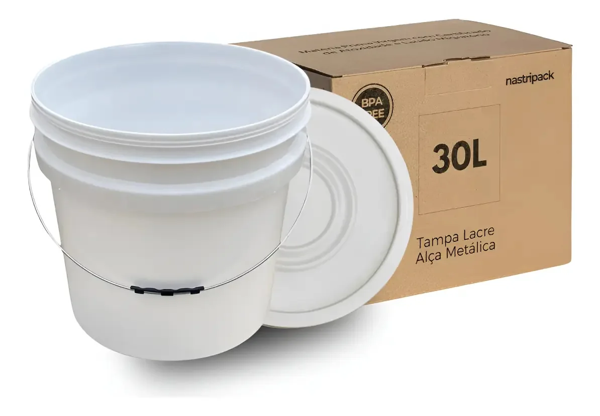 Balde 30l Com Tampa Para Doces E Conservas
