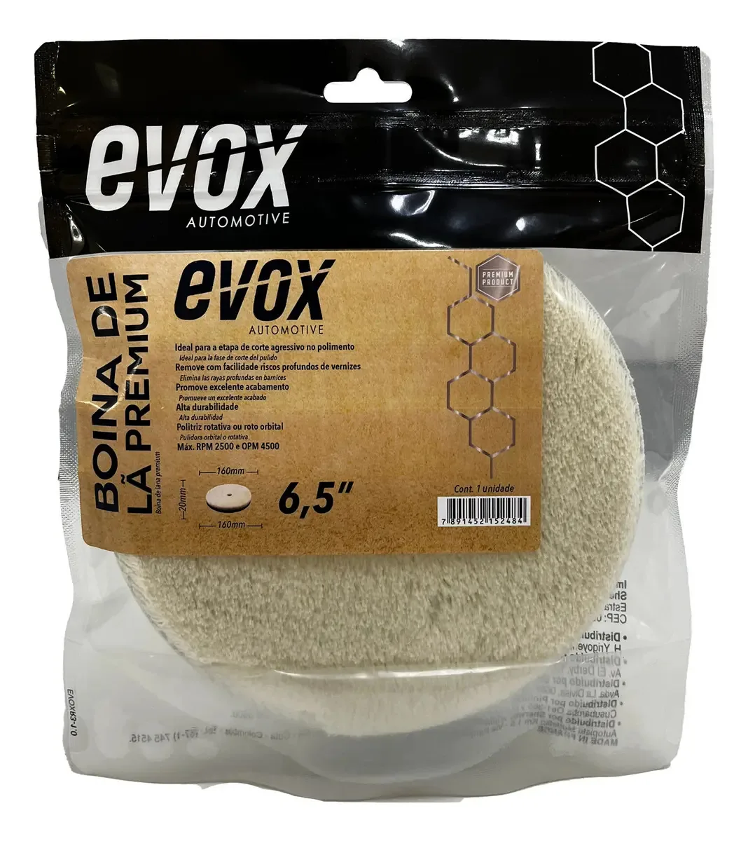 Boina De Lã 6,5 - Evox