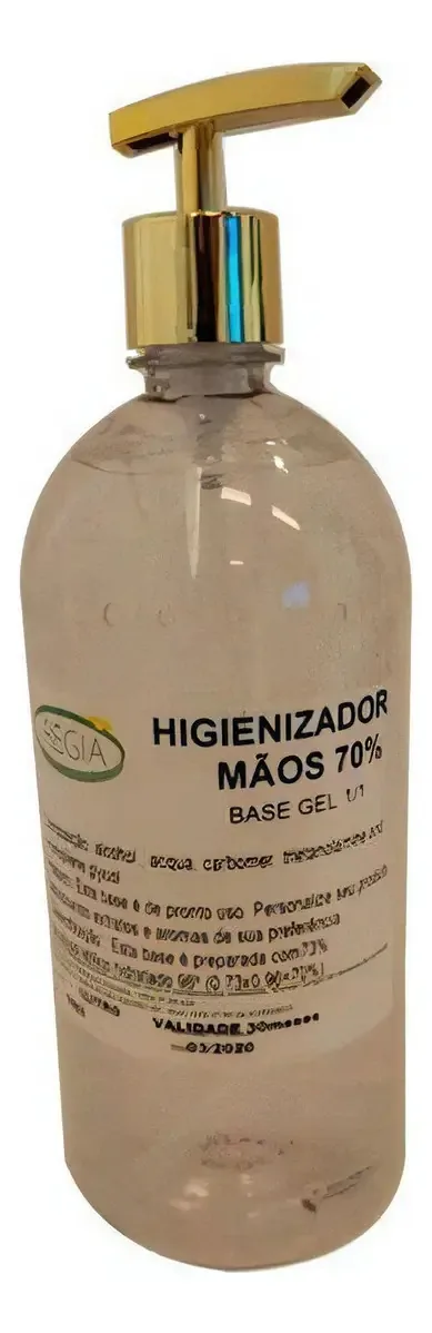Álcool Gel Antisséptico 70% Higienizante E Hidratante 1 L