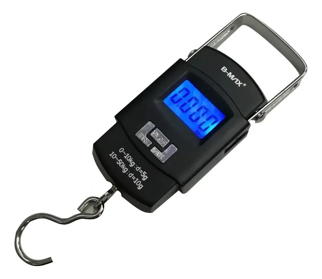 Balança Digital Portátil para Bagagem e Pesca de 50 kg Com Função Tara