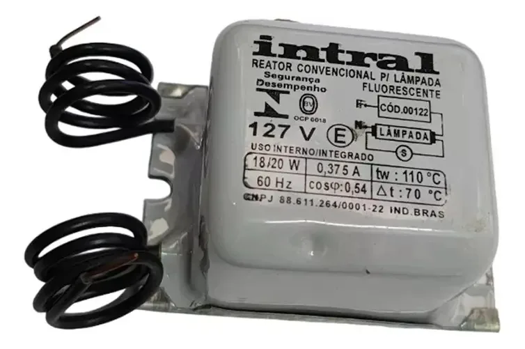 Reator Convencional 1x18/20w - Intral
