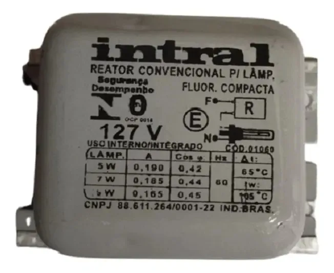 Reator Intral Convenvional Ac 5-7-9 / 60hz
