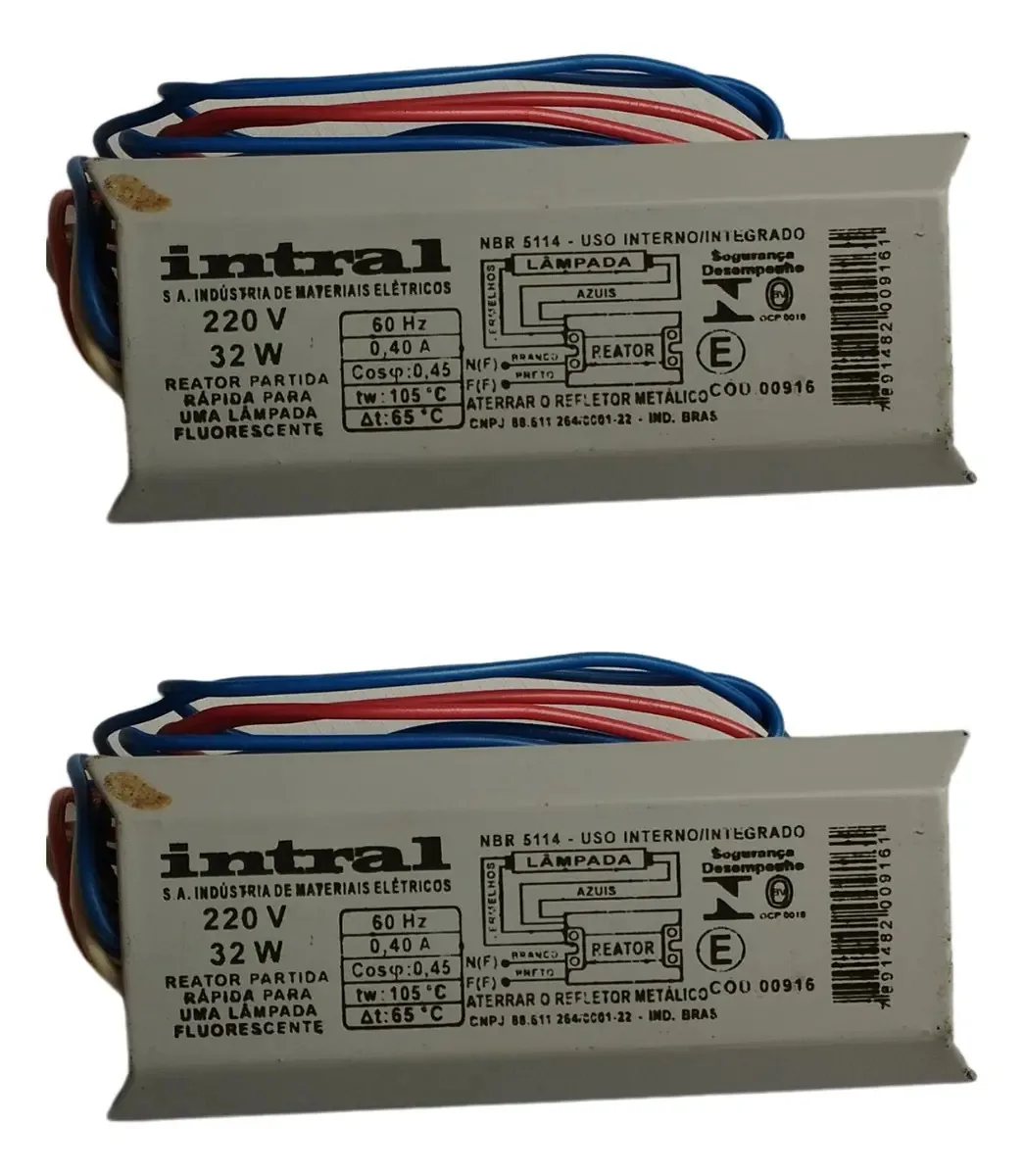 Reator Magnético Intral 32W para Partida Rápida