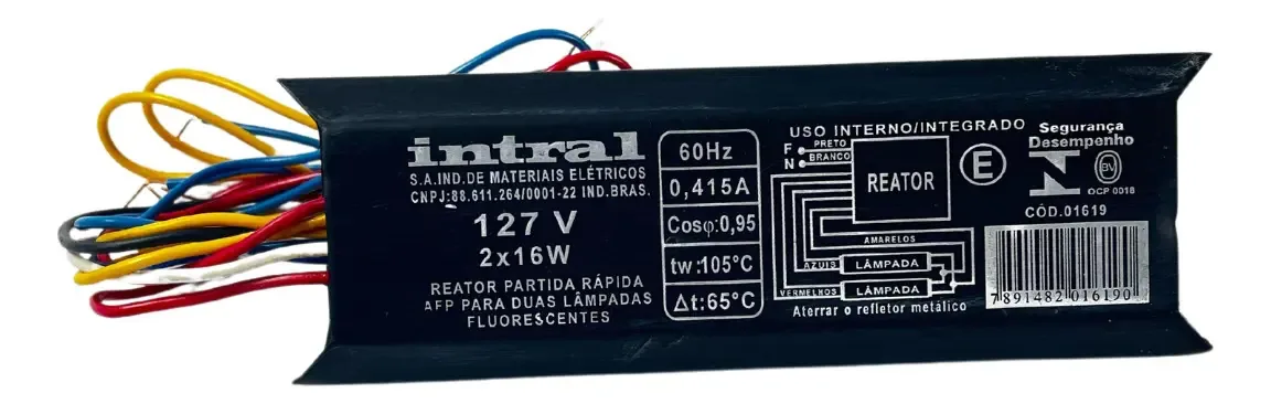 Reator Fluorescente Intral Magnético Afp Prd 2x16w