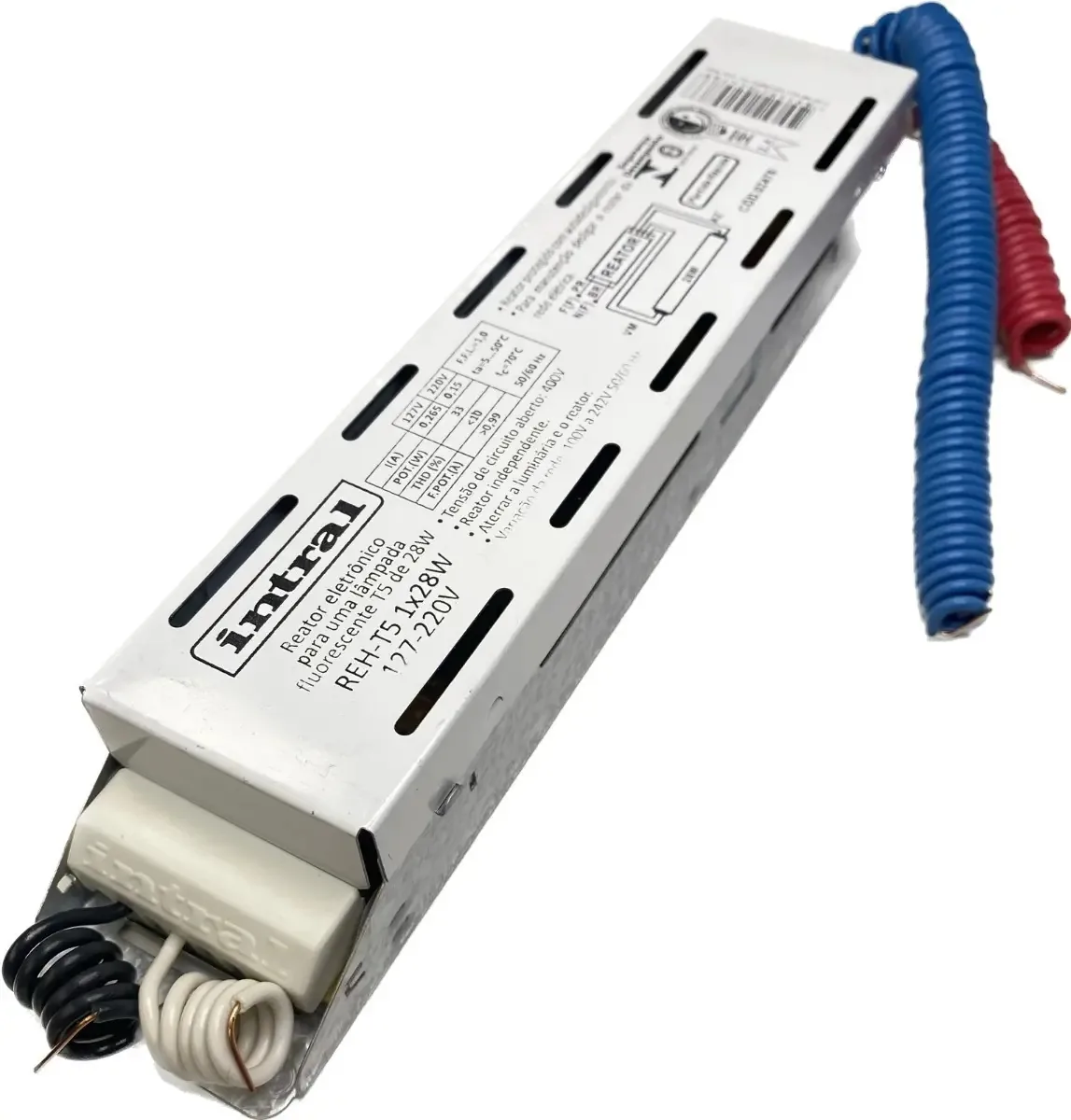 Reator Eletrônico Intral REH 1x28W T5 Bivolt para Lâmpadas