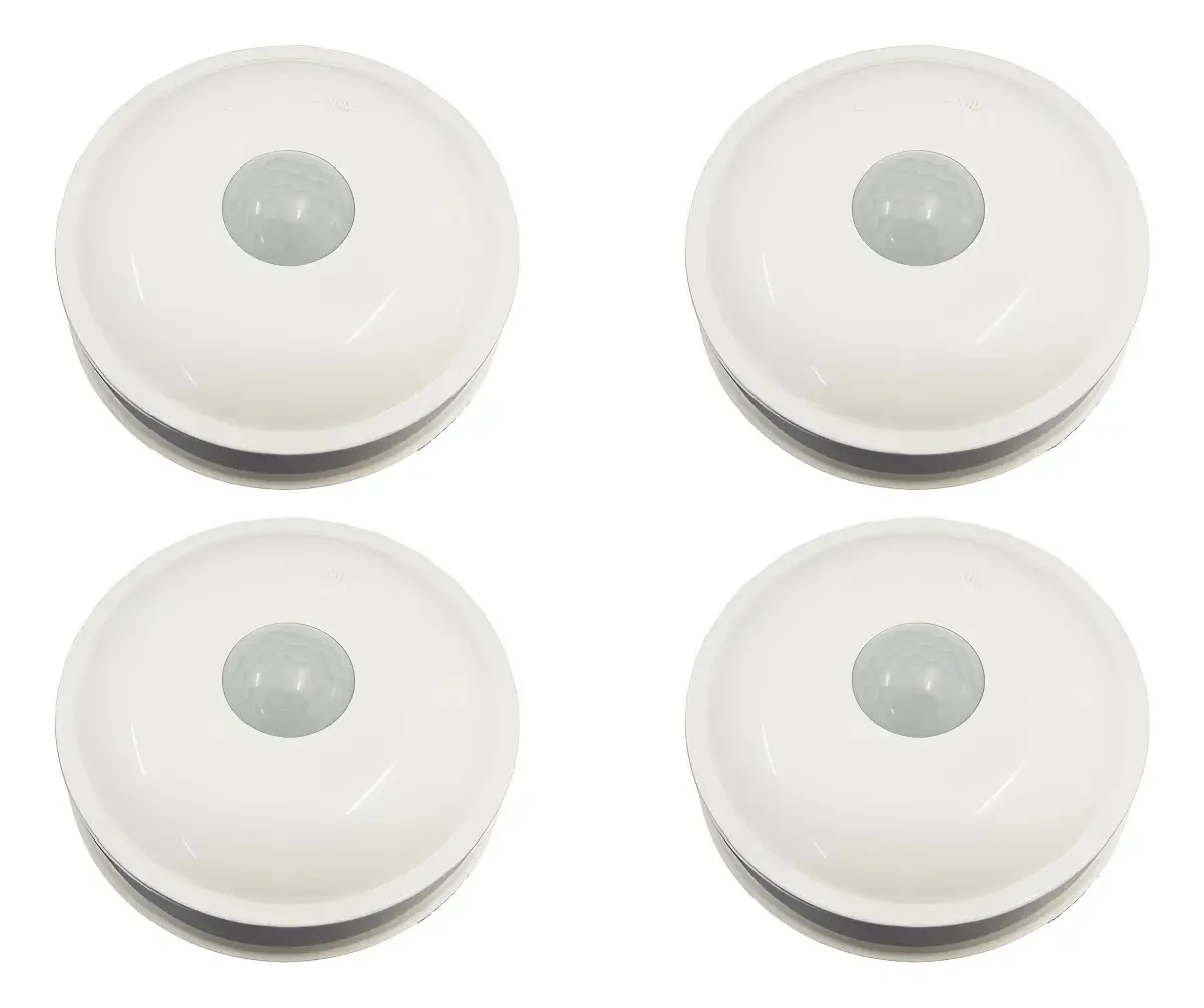 Kit 4 Sensores de Movimento Qualitronix para Teto Externo e Embutir